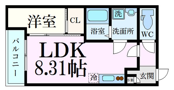 セブンプロート江波東の物件間取画像